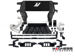 Ford Bronco Performance Intercooler Kit - 2.3L EcoBoost - Mishimoto - High-Mount - Polished Pipes Black Core